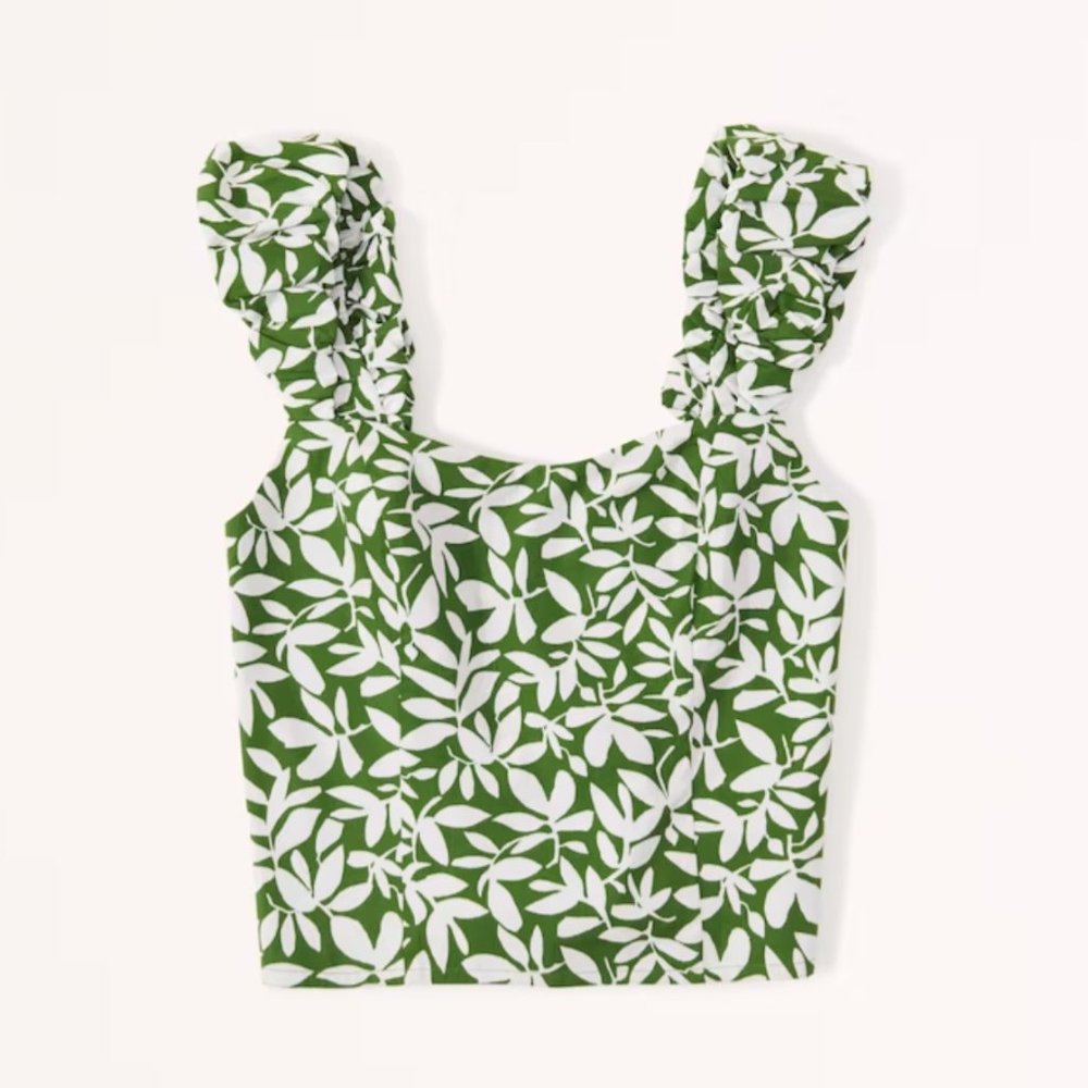 Abercrombie Bubble Strap Poplin Top